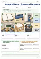 Vorschau - Arbeitsblätter - Umwelt schützen Arbeitsheft Klasse 5–6 - Deckblatt