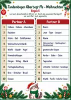 Vorschau - Arbeitsblätter - Tandembögen - Oberbegriffe - Weihnachten - Seite 1