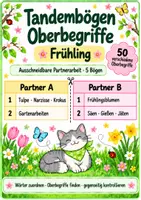 Vorschau - Arbeitsblätter - Tandembögen - Oberbegriffe - Frühling - Deckblatt