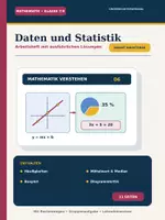 Vorschau - Unterrichtsreihen - Daten und Statistik
Mathematik Klasse 7/8 · Arbeitsheft mit ausführlichen Lösungen und Gruppenaufgabe - Deckblatt