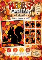 Vorschau - Mal- und Bastelvorlagen - Herbstkunst: Mosaikbilder mit Silhouetten - Deckblatt