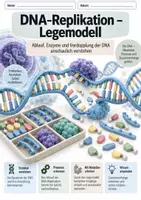 Vorschau - Unterrichtsreihen - DNA Replikation Legemodell - Deckblatt