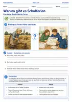Vorschau - Interaktives Material - Warum gibt es Schulferien Geschichte der Ferien einfach erklärt - Deckblatt