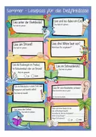 Vorschau - Arbeitsblätter - Sommerferien Lesepass Delfinklasse - Seite 1