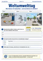 Vorschau - Arbeitsblätter - Weltumwelttag Arbeitsblatt Klasse 5–6 - Deckblatt