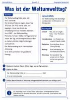 Vorschau - Arbeitsblätter - Weltumwelttag Arbeitsblatt Klasse 5–6 - Seite 1
