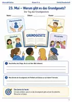 Vorschau - Arbeitsblätter - Tag des Grundgesetzes Arbeitsblatt Klasse 5–6 - Deckblatt
