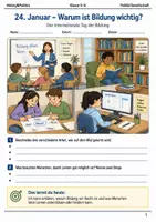 Vorschau - Arbeitsblätter - Internationaler Tag der Bildung Arbeitsblatt Klasse 5–6 - Deckblatt