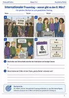 Vorschau - Arbeitsblätter - Internationaler Frauentag Arbeitsblatt Klasse 5–6 - Deckblatt