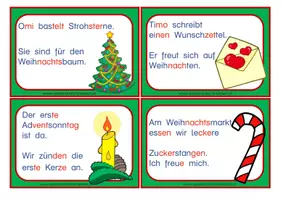 Vorschau - Stationenlernen - Advent / Weihnachten - Lese- und Abschreibkartei - Sparpaket - Seite 3