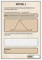 Vorschau - Stationenlernen - Escape Room Geometrie - Winkel & Geodreieck | Klasse 7 - Seite 3