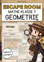 Vorschau - Stationenlernen - Escape Room Geometrie - Winkel & Geodreieck | Klasse 7 - Deckblatt