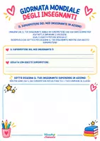 anteprima - Materiale di supporto/inclusione - Kit per la classe: giornata mondiale degli insegnanti 🥳 - Pagina 2
