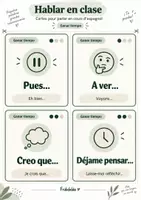 Aperçu - Apprentissages en autonomie - Hablar en clase – 24 cartes + affiche de classe 🇪🇸 - Page de couverture