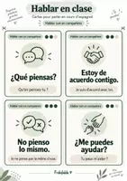 Aperçu - Apprentissages en autonomie - Hablar en clase – 24 cartes + affiche de classe 🇪🇸 - Page 1