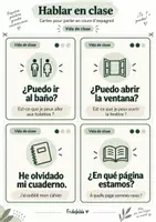 Aperçu - Apprentissages en autonomie - Hablar en clase – 24 cartes + affiche de classe 🇪🇸 - Page 3