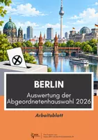 Vorschau - Arbeitsblätter - Abgeordnetenhauswahl Berlin 2026 - Auswertung der Wahlergebnisse - Deckblatt