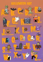 Vorschau - Poster - Halloween Alphabet and Numbers - Englisches Lernposter für die Grundschule - Seite 3