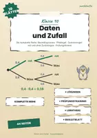 Vorschau - Arbeitsblätter - Daten und Zufall · Klasse 10 · Baumdiagramme & Pfadregeln - Deckblatt