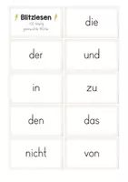 Vorschau - Fördermaterial/Inklusion - Blitzlesen - 100 häufig gebrauchte Wörter - Wortkarten - Seite 1