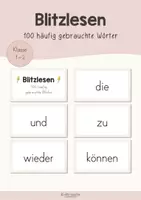Vorschau - Fördermaterial/Inklusion - Blitzlesen - 100 häufig gebrauchte Wörter - Wortkarten - Deckblatt