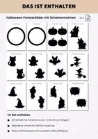 Vorschau - Mal- und Bastelvorlagen - Halloween Fensterdeko | Fensterbilder mit Transparentpapier basteln | 10 Schattenmotive für Sonnenfänger & Suncatcher | Kunst Grundschule Kita - Seite 2