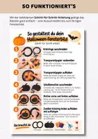 Vorschau - Mal- und Bastelvorlagen - Halloween Fensterdeko | Fensterbilder mit Transparentpapier basteln | 10 Schattenmotive für Sonnenfänger & Suncatcher | Kunst Grundschule Kita - Seite 3