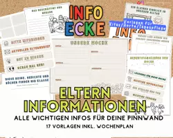 Vorschau - Poster - Elterninformation für die Pinnwand – 17 Vorlagen für Kita, Hort & Tagespflege - Seite 1