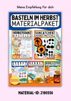Vorschau - Mal- und Bastelvorlagen - 🍂 Herbstgirlande mit Waldtieren | Bastelvorlagen Herbst | Grundschule - Seite 1