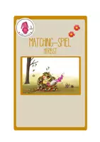 Vorschau - Spiele - Herbst Zuordnungsspiel Einfach • Herbst Wortschatz • Kindergarten & Grundschule • Printable - Seite 1