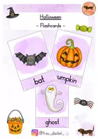 Vorschau - Poster - Flashcards „Halloween" - angepasst an Bumblebee 3 - Deckblatt