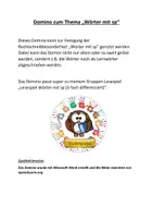 Vorschau - Spiele - Domino-Wörter mit sp - Seite 1