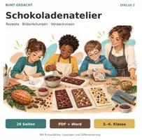 Vorschau - Stundenentwürfe - Schokoladenatelier 3. - 6. Klasse - Rezepte, Dossier und Verpackung - Deckblatt