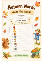 Vorschau - Arbeitsblätter - Autumn Words - Deckblatt