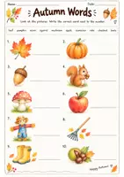 Vorschau - Arbeitsblätter - Autumn Words - Seite 1