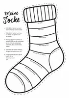 Vorschau - Mal- und Bastelvorlagen - Steckbrief Socke fürs Klassenzimmer - Seite 1
