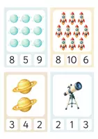 Vorschau - Arbeitsblätter - Zahlen lernen bis 10 – Mathe-Paket Weltraum | Zählen, Mengen zuordnen & Zahlen schreiben | Kita & Vorschule - Seite 3
