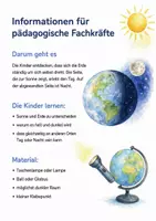 Vorschau - Arbeitsblätter - Warum gibt es Tag und Nacht? KitaProjekt mit Experimenten - Seite 1