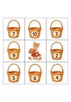 Vorschau - Spiele - Zahlenspiel und Zuordnungsspiel bis 10 - Zahlen lernen, erkennen 1–10 | Mathe-Zahlenspiel für Kita & Vorschule | Obst & Gemüse zählen und Zahlen zuordnen - Seite 3