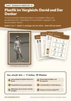 Vorschau - Stundenentwürfe - Plastik im Vergleich: David und Der Denker – Kunst Oberstufe - Deckblatt