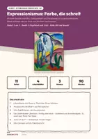 Vorschau - Stundenentwürfe - Expressionismus: Farbe, die schreit — Kunst Oberstufe Q1: Doppelstunde mit Begriffskarten, 4 Arbeitsblättern und Lösungen - Seite 1