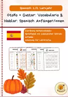 Vorschau - Arbeitsblätter - Otoño: Vocabulario + Gustar: Herbstwortschatz und Sprechspiel Spanisch Anfänger*innen - Deckblatt
