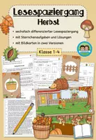 Vorschau - Arbeitsblätter - Herbst - Lesespaziergang (Klasse 1-4) - Deckblatt