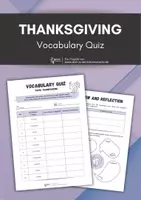 Vorschau - Arbeitsblätter - Thanksgiving Vocabulary Quiz: English Worksheet with Solutions - Deckblatt
