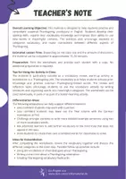 Vorschau - Arbeitsblätter - Thanksgiving Vocabulary Quiz: English Worksheet with Solutions - Seite 3