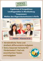 Vorschau - Arbeitsblätter - Wahlen 2026: Berlin& Mecklenburg-Vorpommern | Ergebnisse & Perspektiven | vierfach differenziert | inkl. unabhängiger Förderversion (Stand: 21.09.26) - Deckblatt