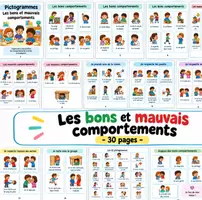 Aperçu - Apprentissages en autonomie - Les bons et mauvais comportements - Pictogrammes - Page de couverture