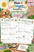 Vorschau - Arbeitsblätter - Mein Lieblingstier – Tierexperte | Forscherauftrag, Steckbrief & Recherche - Deckblatt