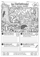 Vorschau - Mal- und Bastelvorlagen - Herbst-Ausmalbilder für Klasse 3 & 4 | Wald, Tiere & Natur - Seite 3