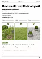 Vorschau - Arbeitsblätter - Biodiversität Basisscreening Klasse 7–8 - Deckblatt